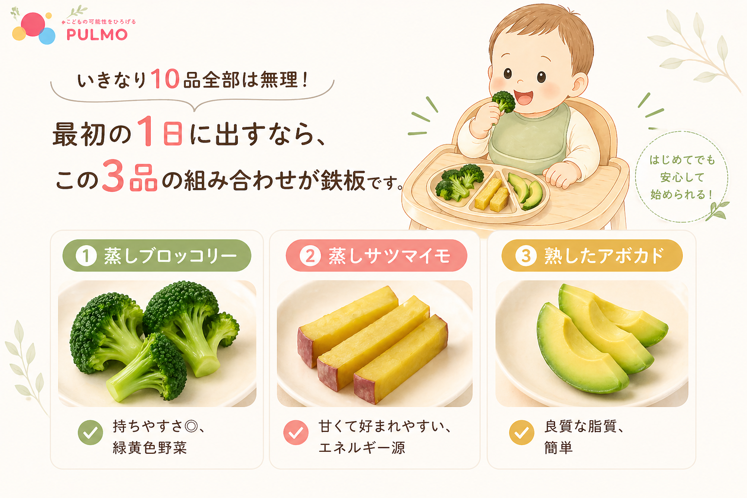 初日に出すならこの3品がおすすめ