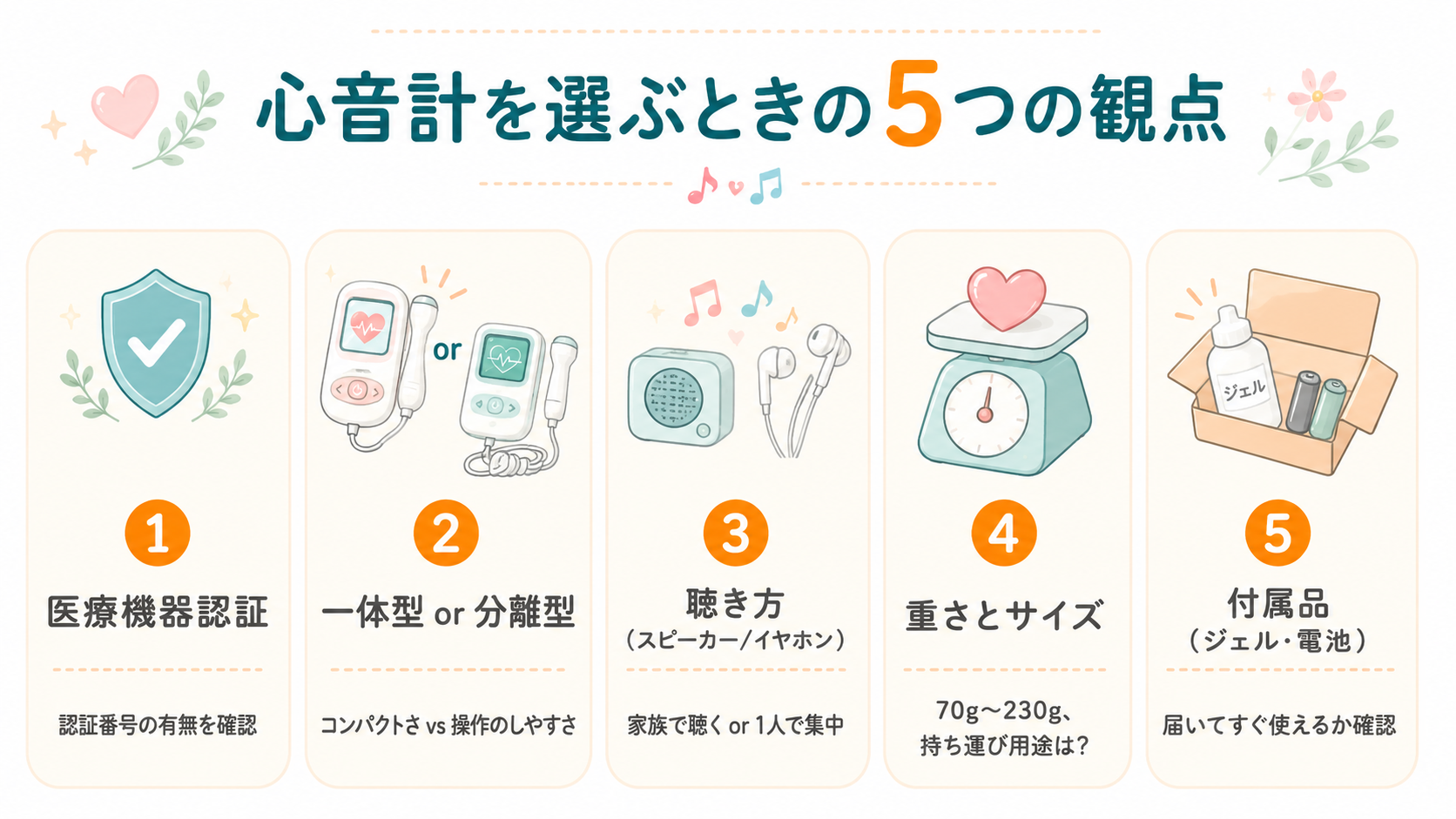 選ぶときの5つのポイント